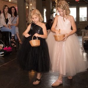 Blush flower girl dress